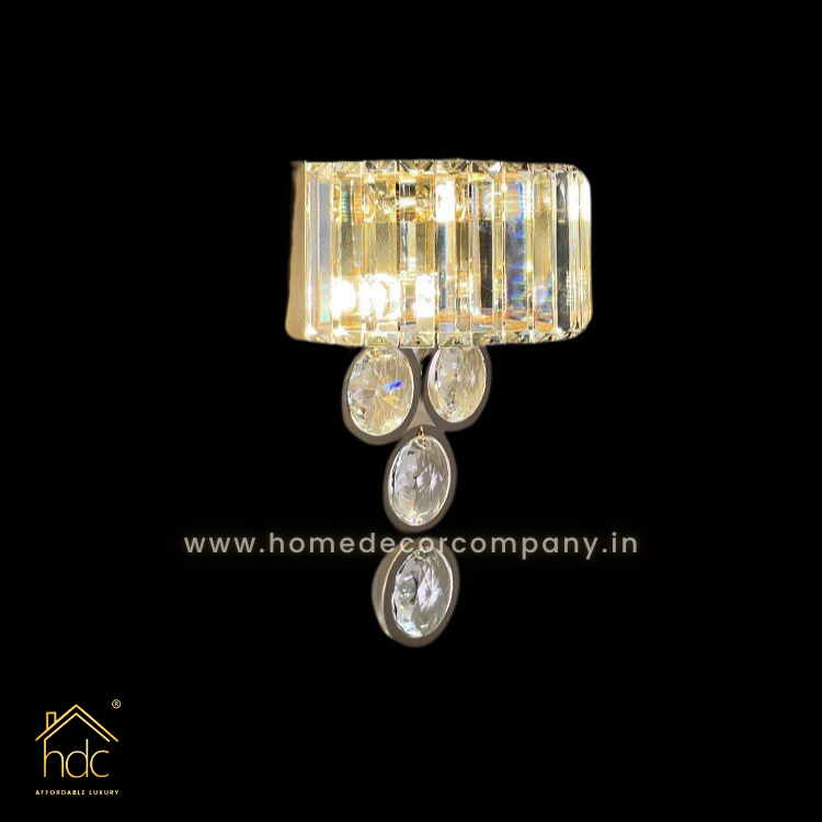 HDC Dressing Room Large Crystal Wall Light For Living Room Bedroom