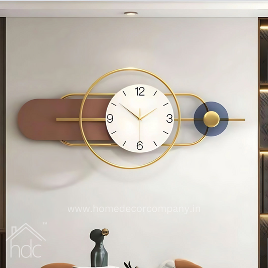 Hdc Modern Design Luxury Geometric Multi-tone Designer Wall Clock