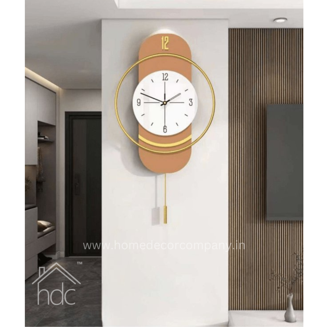 Hdc Modern Creative Nordic Wall Clock For Living Room, Bedroom Home Decor