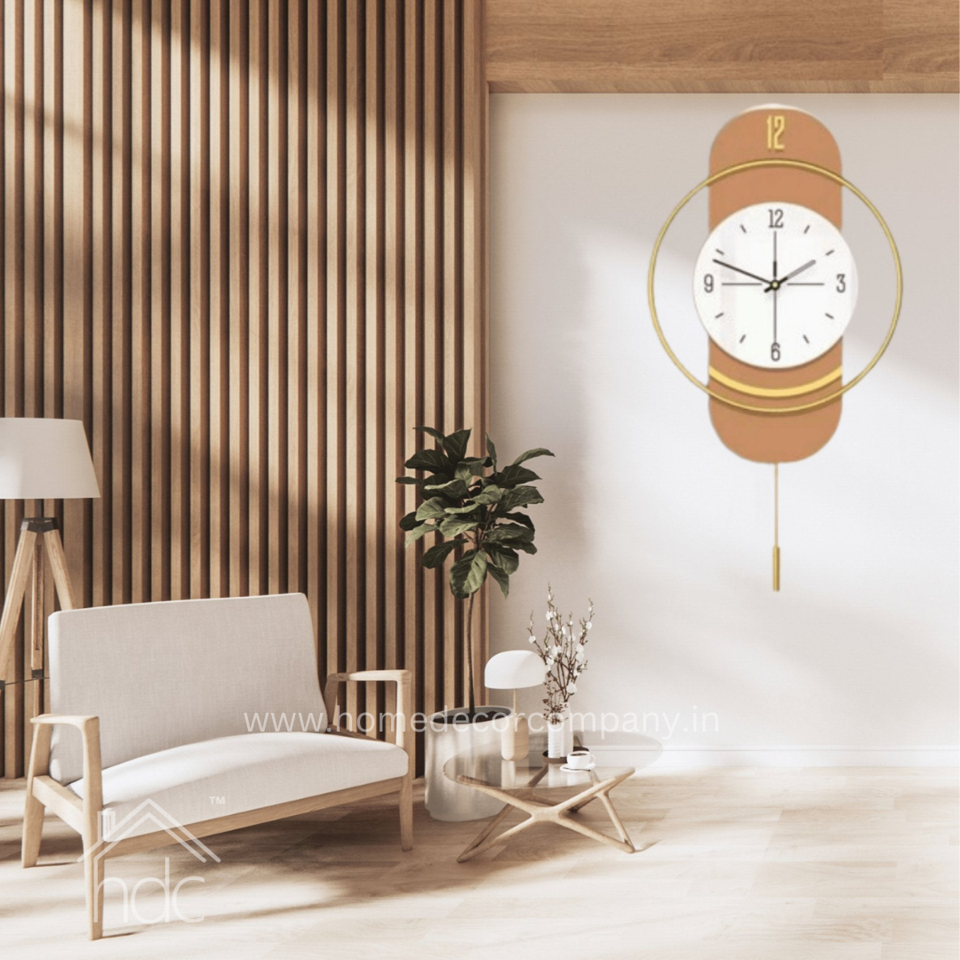 Hdc Modern Creative Nordic Wall Clock For Living Room, Bedroom Home Decor