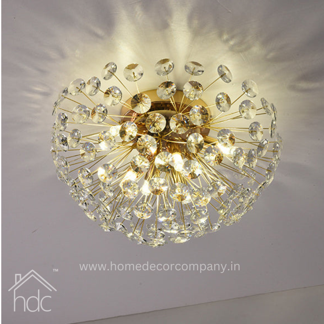 HDC Modern 300MM Gold Wall Ceiling Light for Foyer Area Home - Warm White