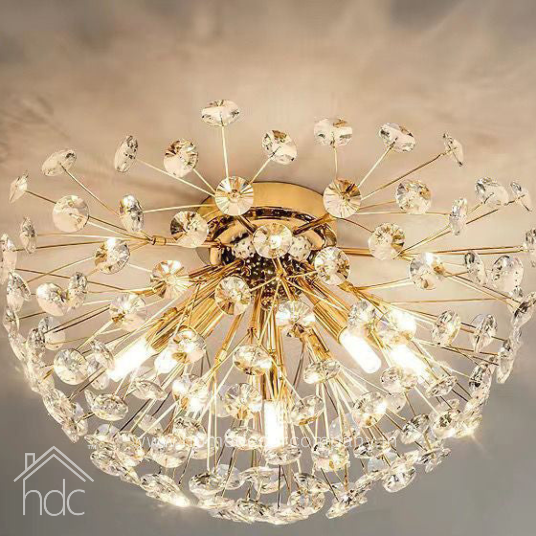 HDC Modern 300MM Gold Wall Ceiling Light for Foyer Area Home - Warm White