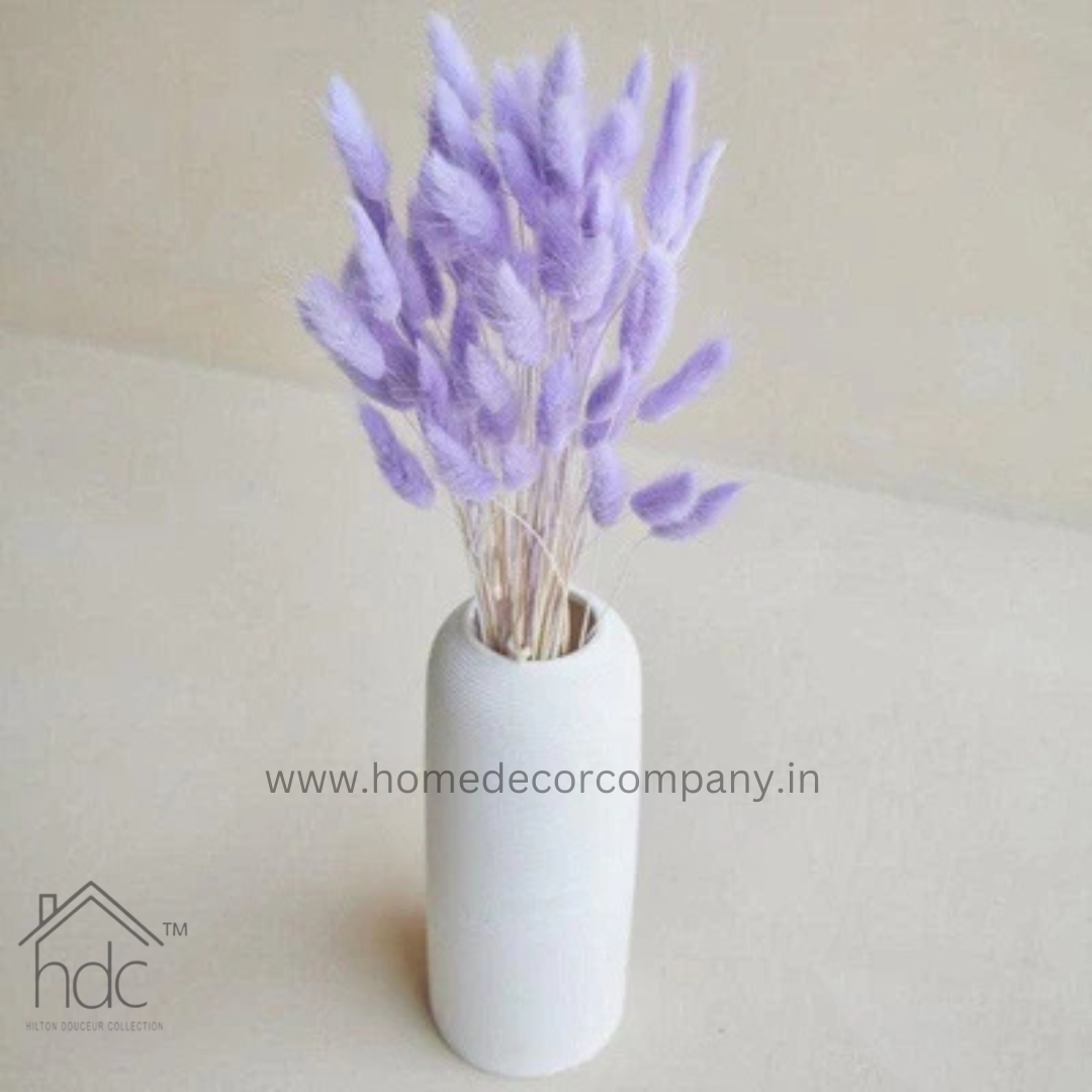 Hdc Naturally Dried Bunny Tail Flower Decor Bunch (Lilac)