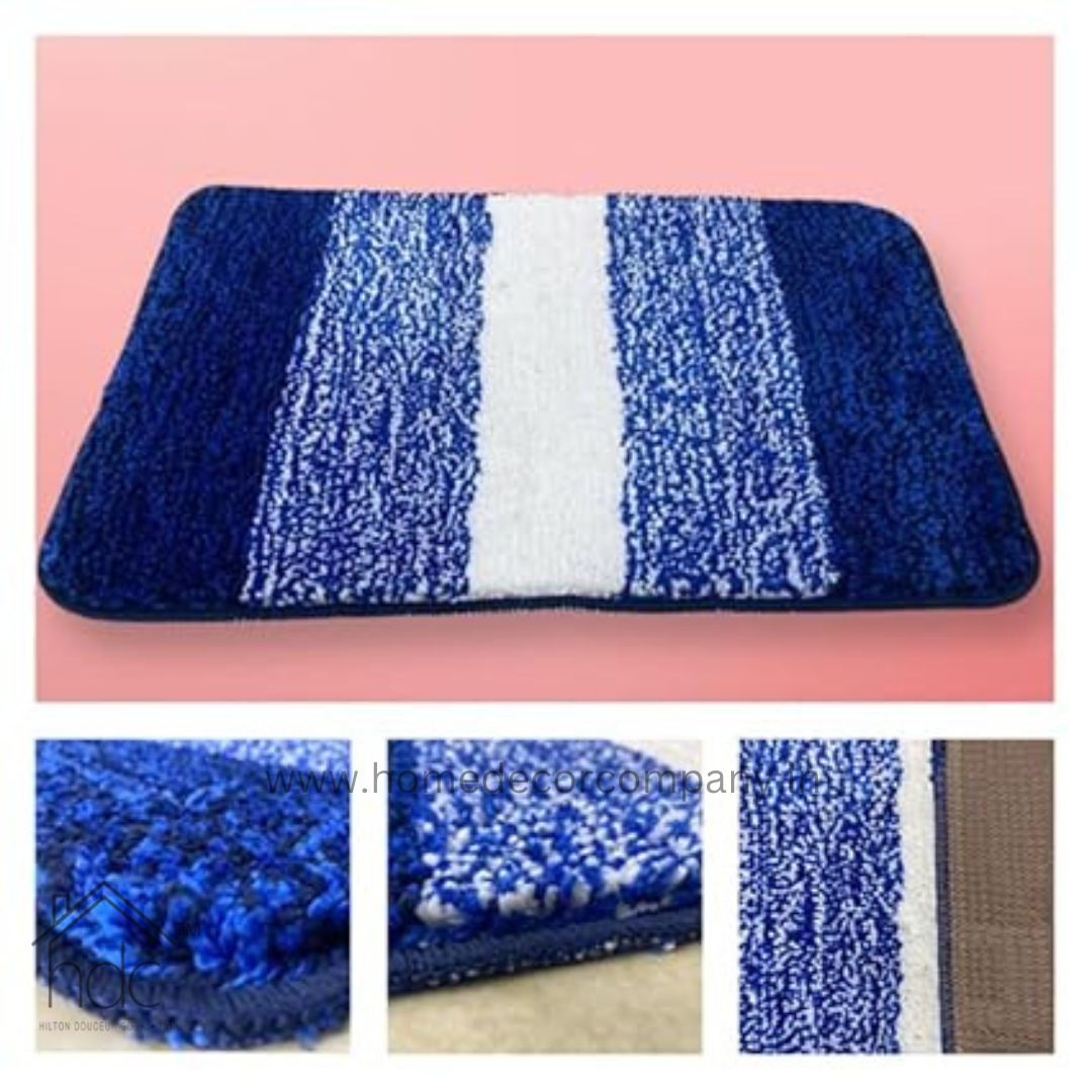 Hdc 40*60, 50*80 CM Modern Creative Microfiber Bathroom Mat Anti Skid-Highly Absorbent Super Soft Door Mats for Home Kitchen Living Room-2000 GSM Floor Mat Colour (Blue)