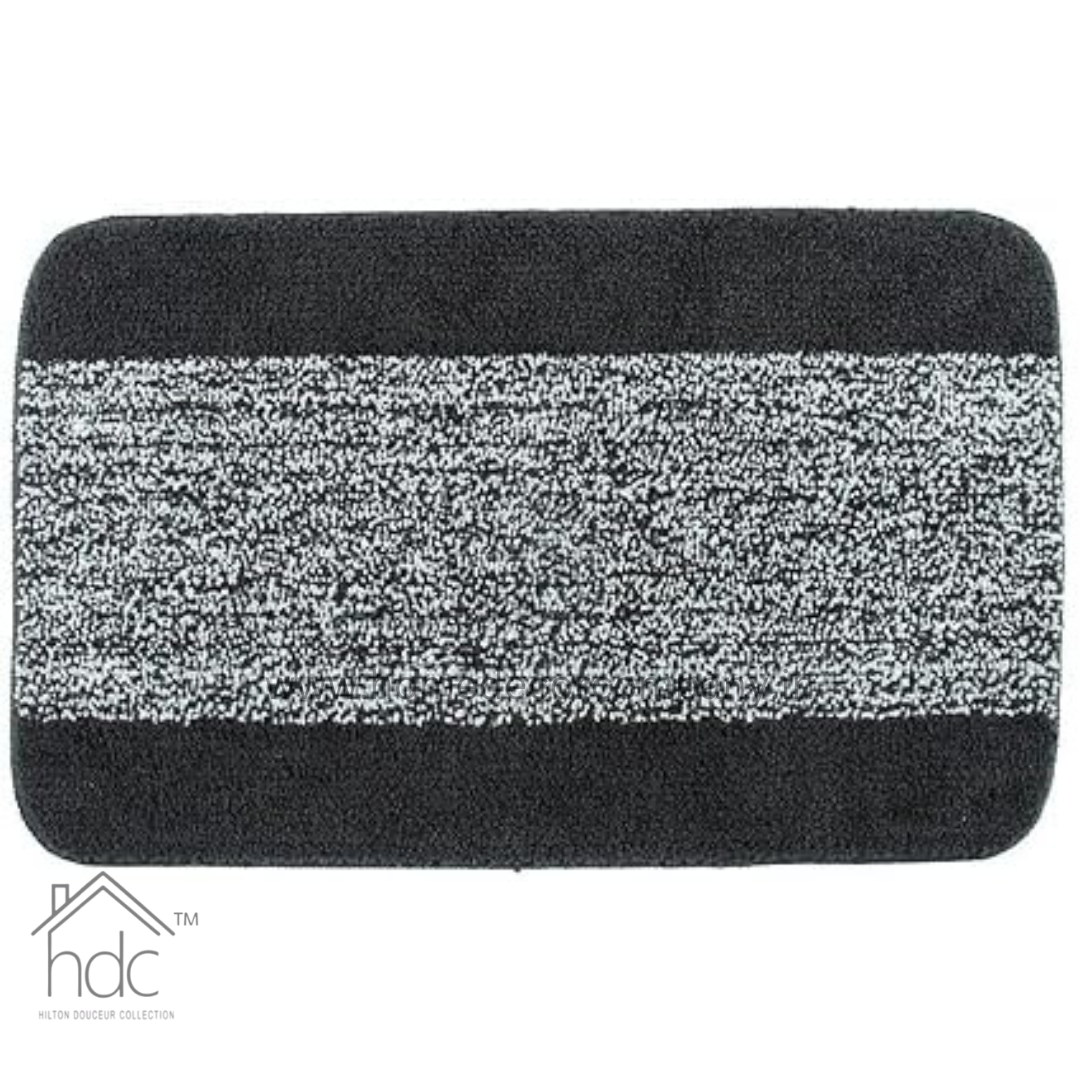 Hdc 40*60, 40*50 CM Modern Solid 1500 GSM A20 Microfiber Contour Mat Super Absorbent/Anti-Skid Contour Mats for Bathroom/Bedroom/Door Mat/Kitchen/Floor Mat (Grey)