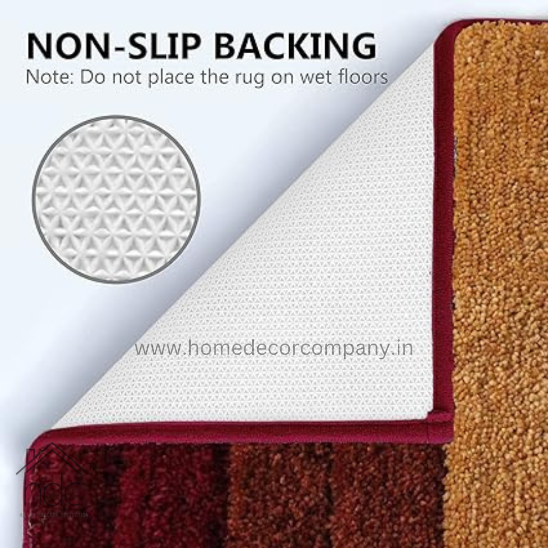 Hdc Bathmat 2500 GSM Microfiber Anti Skid Water Absorbent Machine Washable and Quick Dry Luxury Mats for Bathroom, Kitchen, Entrance (40cm x 60cm, Red, Pack of 1)