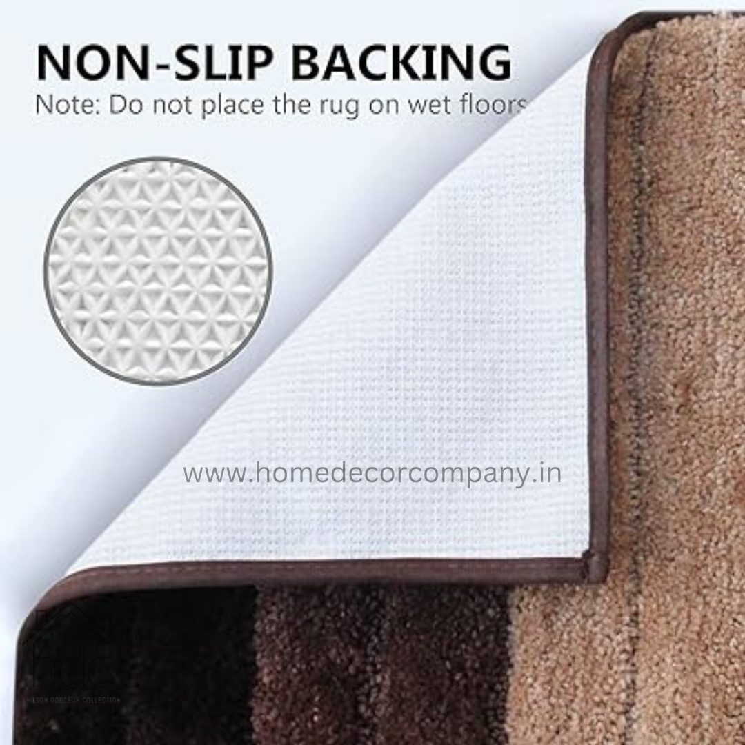 Hdc Bathmat 2500 GSM Microfiber Anti Skid Water Absorbent Machine Washable and Quick Dry Luxury Mats for Bathroom, Kitchen, Entrance (40cm x 60cm, Brown, Pack of 1)