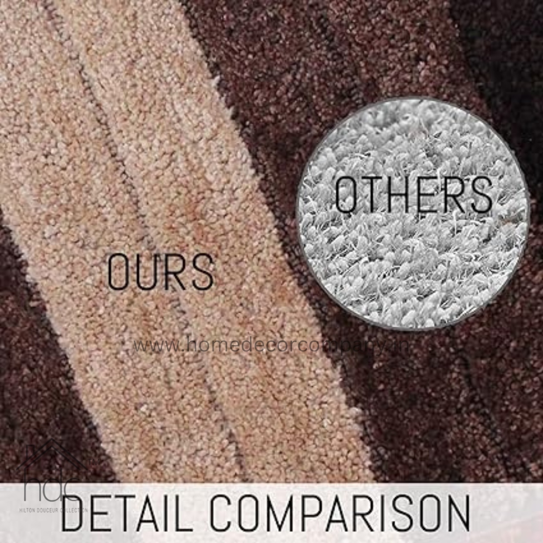 Hdc Bathmat 2500 GSM Microfiber Anti Skid Water Absorbent Machine Washable and Quick Dry Luxury Mats for Bathroom, Kitchen, Entrance (40cm x 60cm, Brown, Pack of 1)