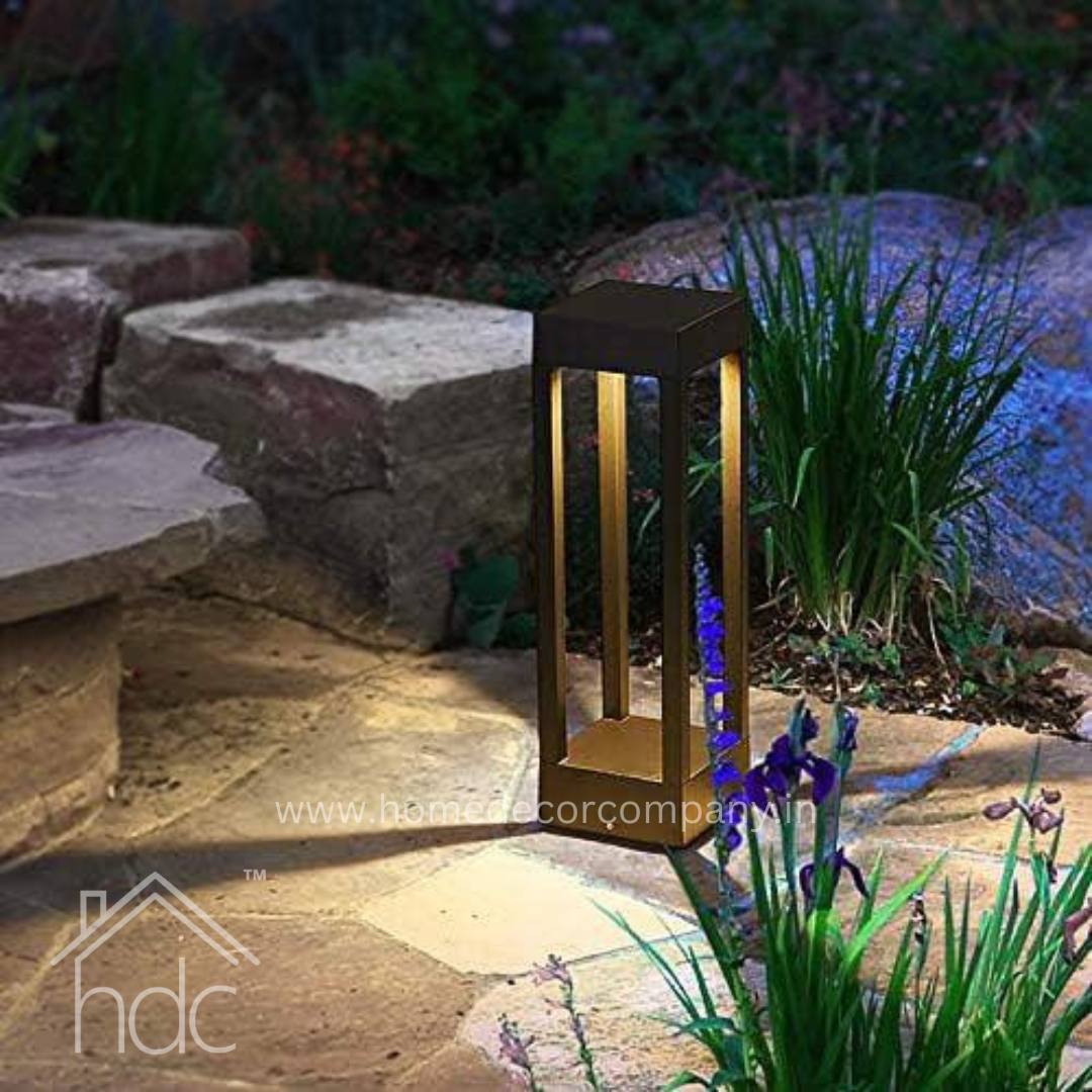 HDC Led 300MM Square Bollard Outdoor Garden Park Driveway Light - Warm White