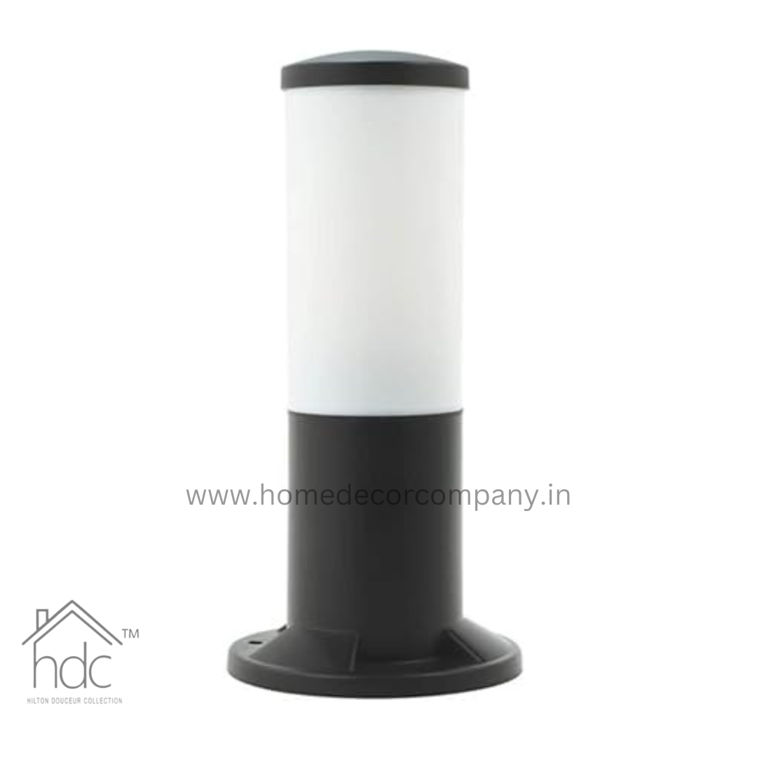 HDC 300mm Mini Bollard Pole Pillar Light Black Waterproof Garden Light Gate Light Bollard Light Entryway Pathway Garden Area