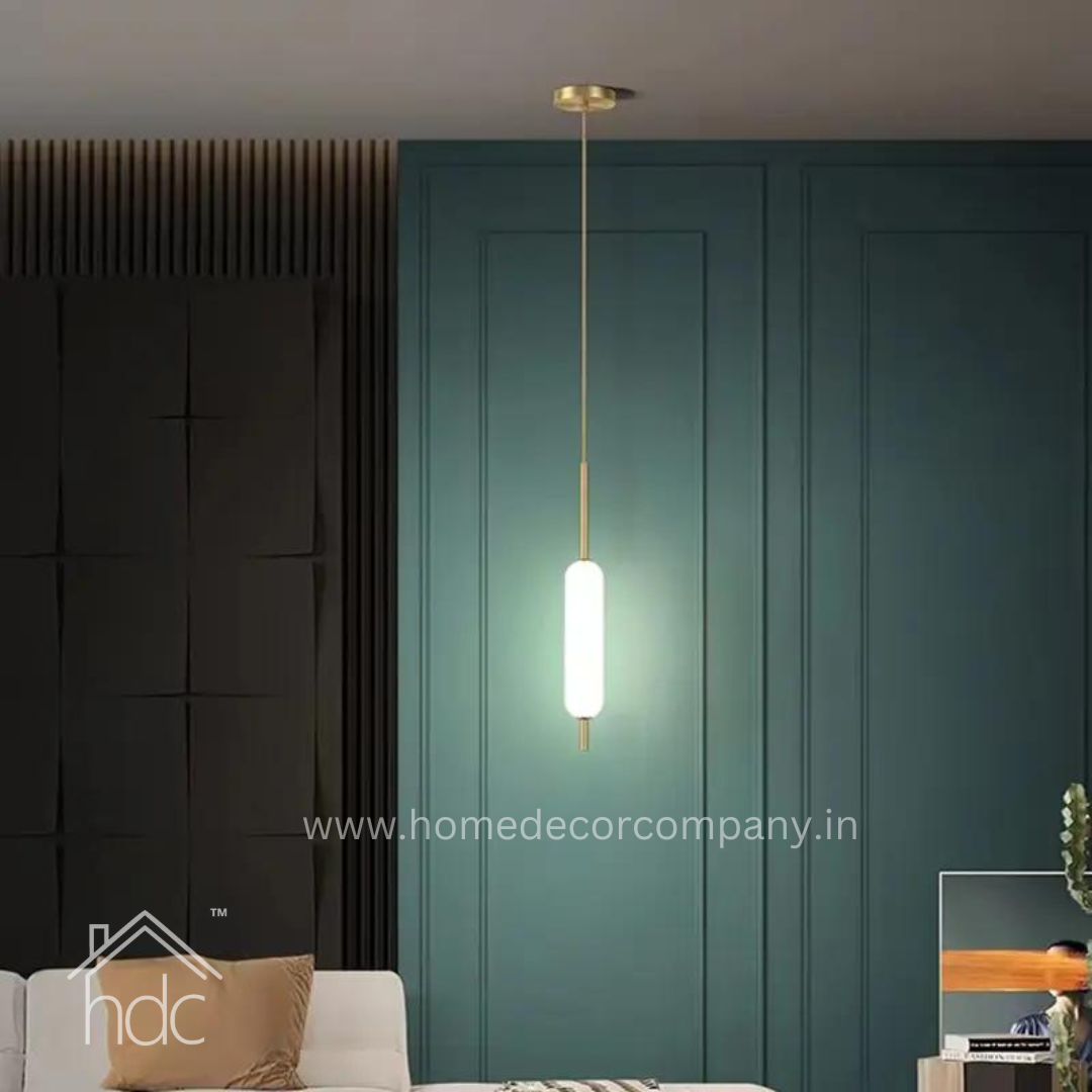 Hdc Led Gold Metal Hanging Light For Living Room Bedroom