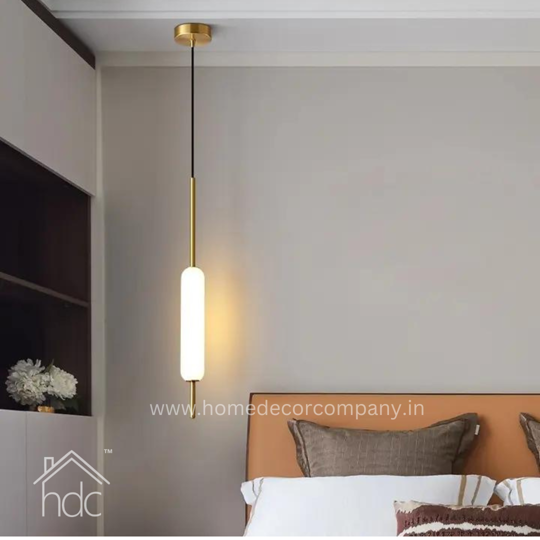 Hdc Led Gold Metal Hanging Light For Living Room Bedroom