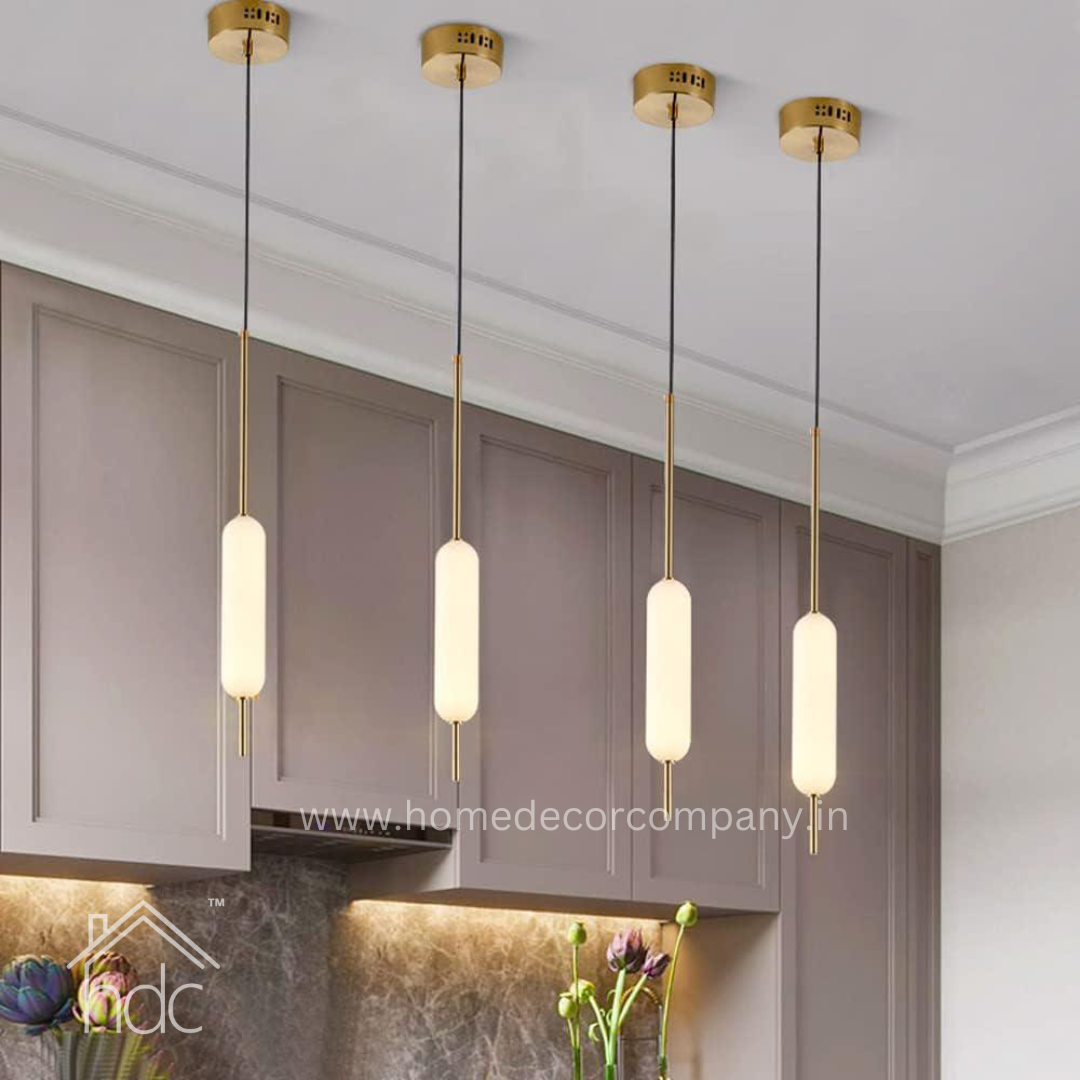 Hdc Led Gold Metal Hanging Light For Living Room Bedroom