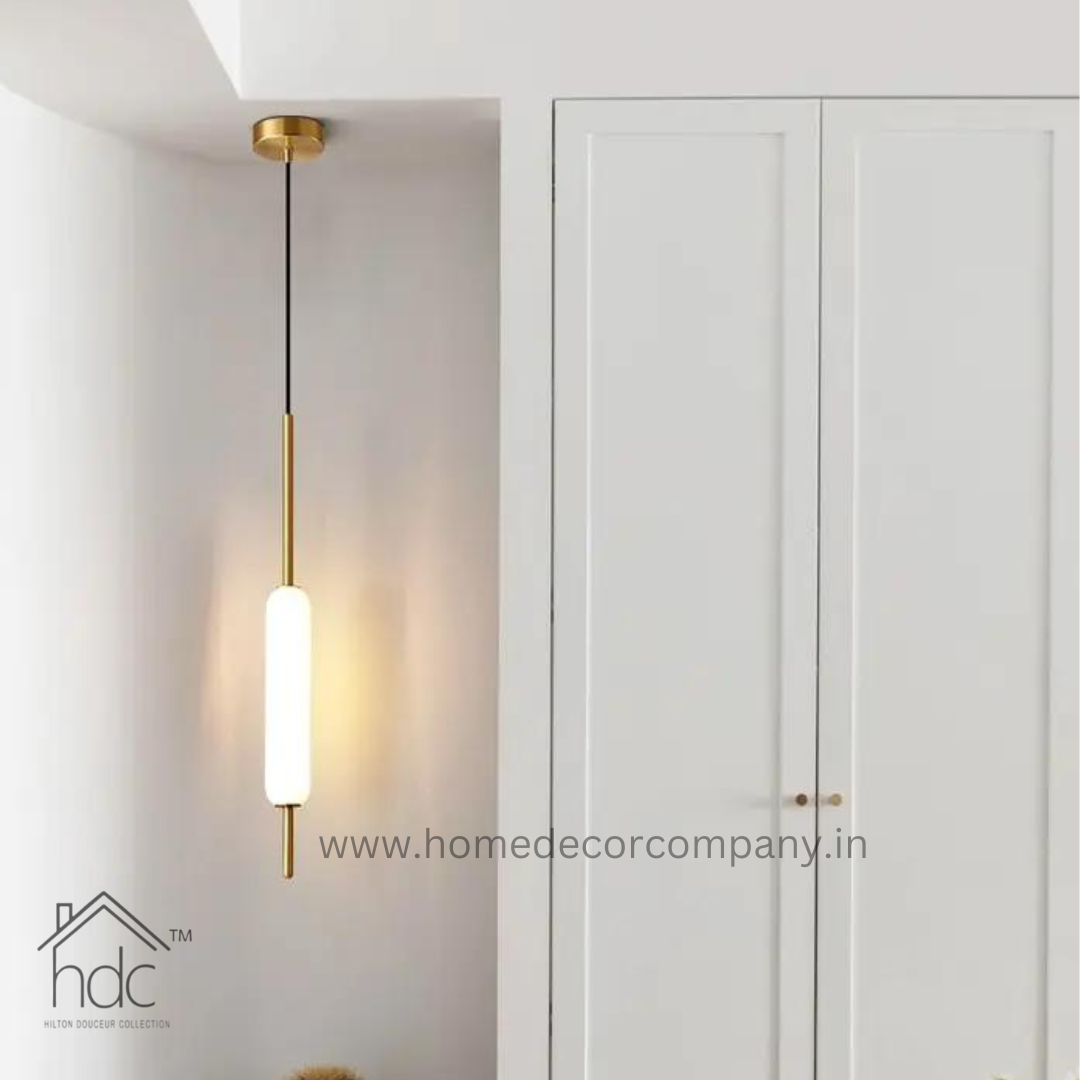 Hdc Led Gold Metal Hanging Light For Living Room Bedroom