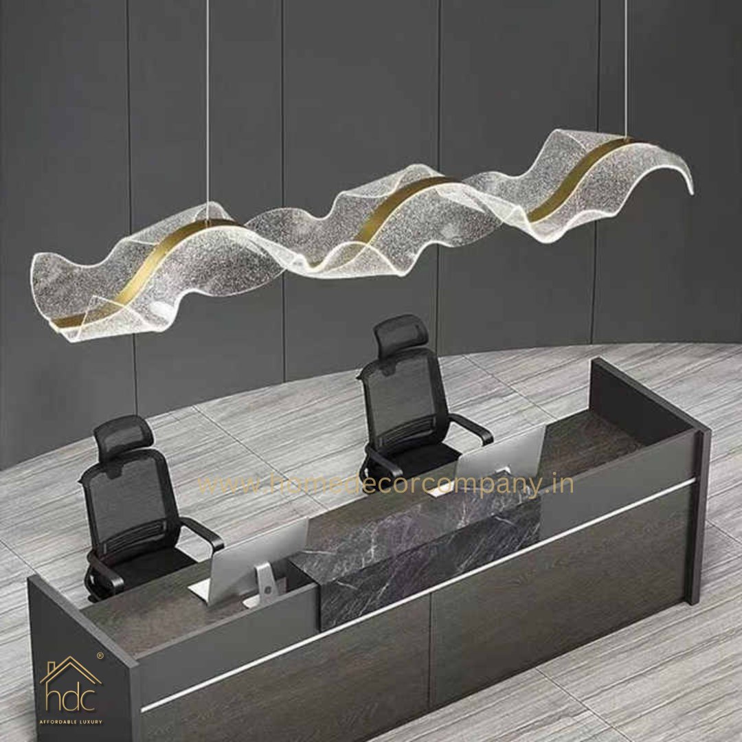 HDC 1200 Electroplated Gold Acrylic LED Postmodern Creative Chandelier- 3 Color Changing