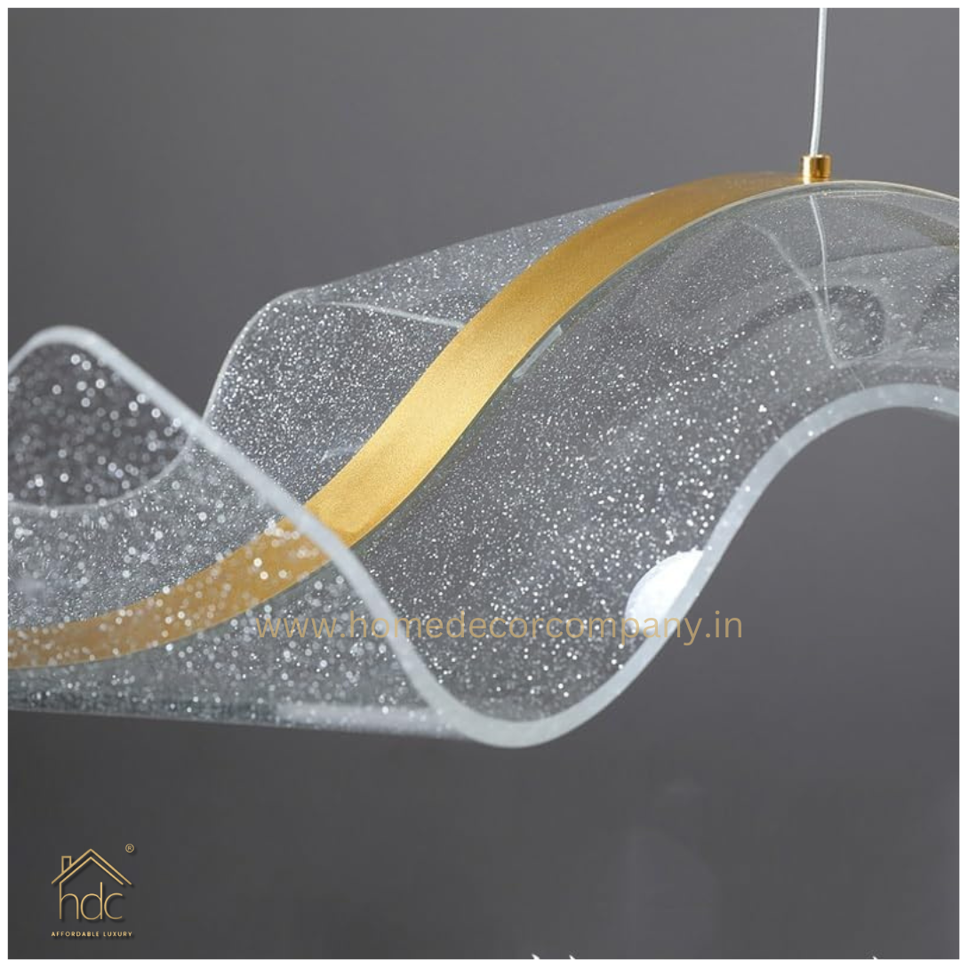 HDC 1200 Electroplated Gold Acrylic LED Postmodern Creative Chandelier- 3 Color Changing