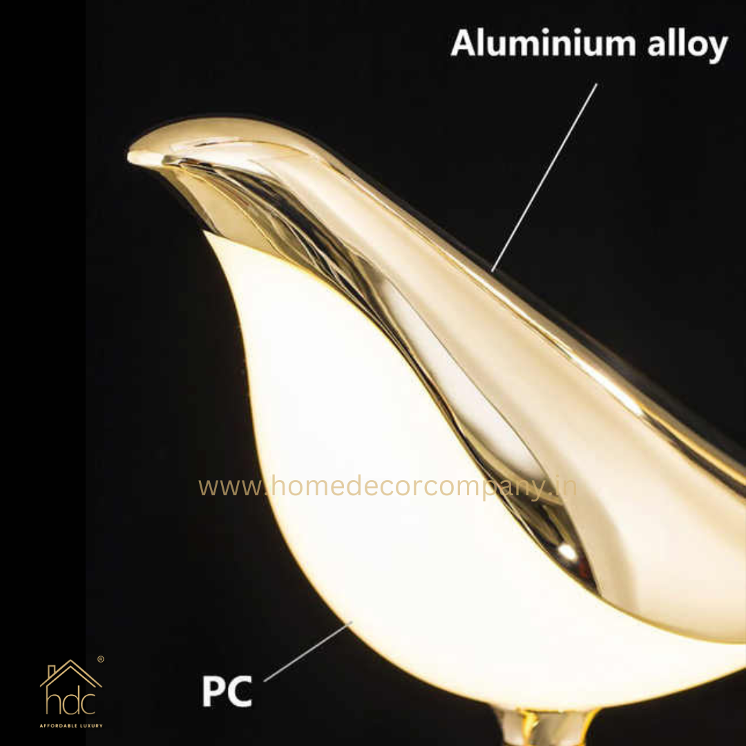 HDC LED 1 Bird Gold Ring Hanging Pendant Ceiling Light - Warm White