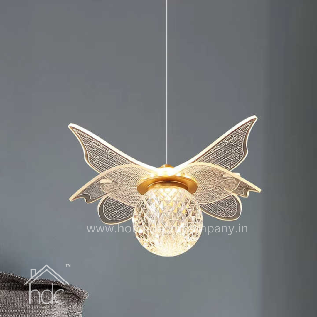 Hdc 1 Light Bedroom Bedside Small Butterfly Pendant Ceiling Hanging Lights