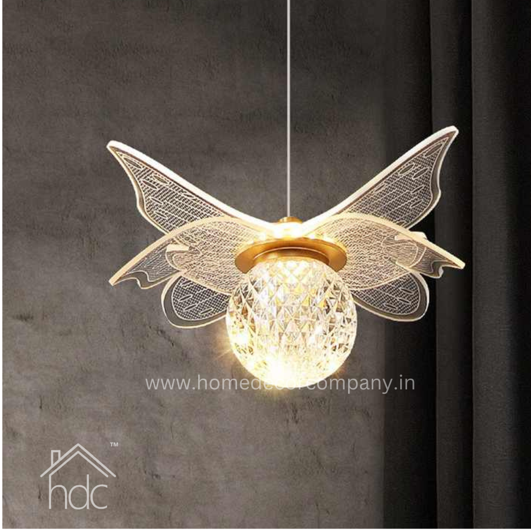 Hdc 1 Light Bedroom Bedside Small Butterfly Pendant Ceiling Hanging Lights